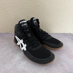 Asics Matflex Size 8 US Mens Black White Wrestling Shoes 1081A051